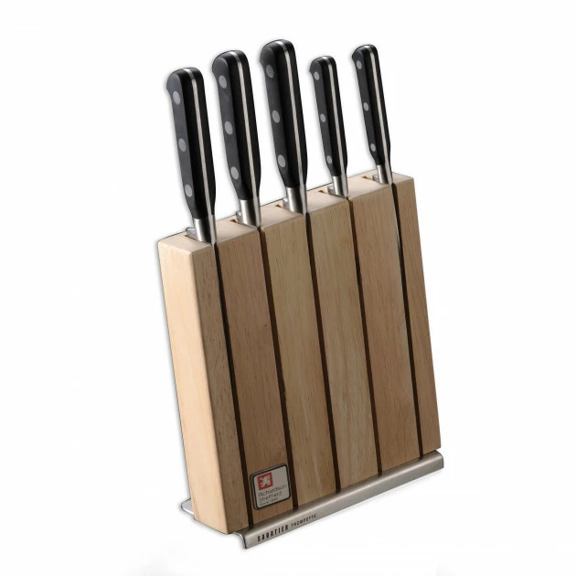 Bloc à Couteaux + 5 Couteaux Sabatier Trompette Richardson Meilleure vente ???? Bloc à Couteaux + 5 Couteaux Sabatier Trompette Richardson ???? -De Buyer Shop bloc a couteaux 5 couteaux sabatier trompette richardson