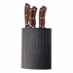 Meilleur prix ✨ Bloc à Couteaux Tressé + 5 Couteaux Lebrun 🎉