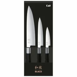Les meilleures critiques de 🤩 Coffret 3 Couteaux Japonais Universel 10 cm Universel 15 cm et Chef 20 cm Wasabi Black Kai 🛒