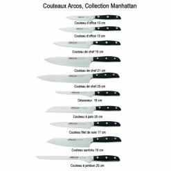 De Buyer Shop -De Buyer Shop couteau de chef 21 cm arcos manhattan noir 1