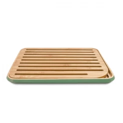 Coupon 🎉 Planche à Pain Bambou 35 x 25 cm Vert Sauge Pebbly 🎁