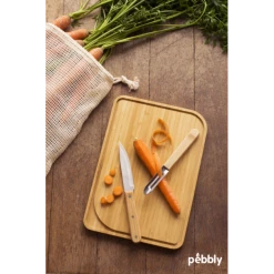 Coupon 🧨 Set Planche à Découper Bambou 4 Pièces Pebbly ⭐